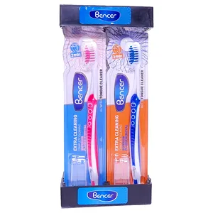 مسواک بنسر مدل اکسترا کلینینگ با برس متوسط بسته 12 عددی