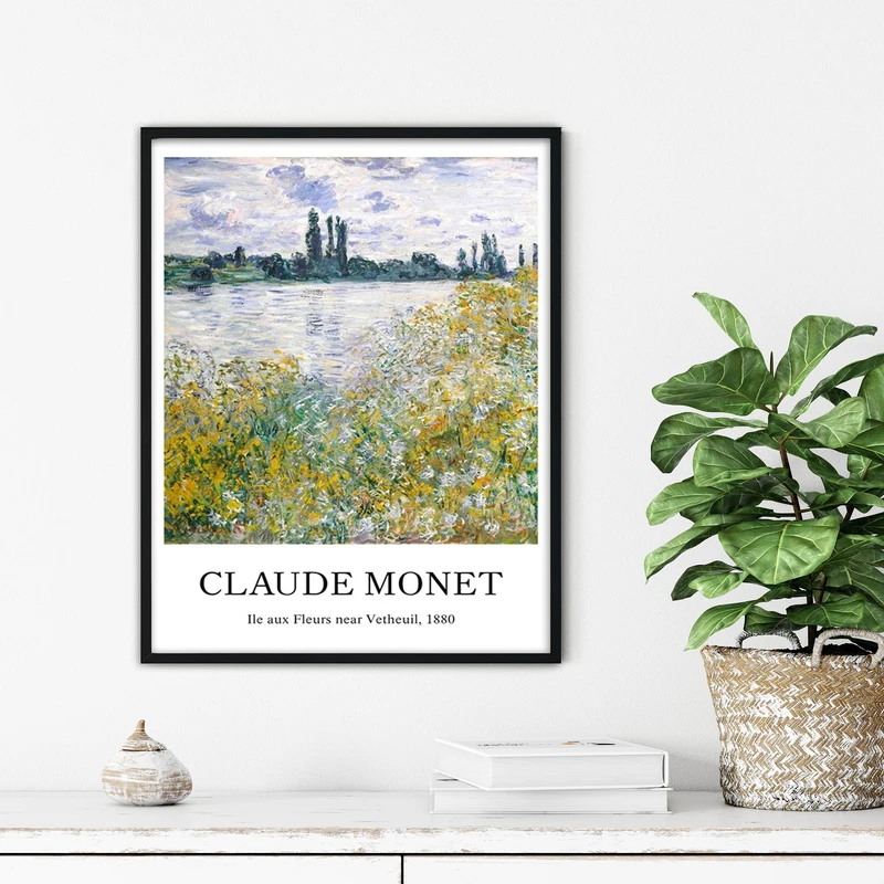 تابلو آتریسا طرح نقاشی کلاسیک مدرن مدل ATFHB62 فریم مشکی 