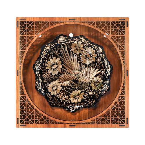 بشقاب مسی صنایع دستی فاخر مدل الماس تراش کد 20d16