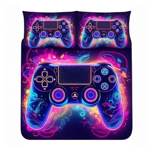 سرویس خواب 1 نفر 4 تکه مدل پسرانه دسته گیم 120  کد 189