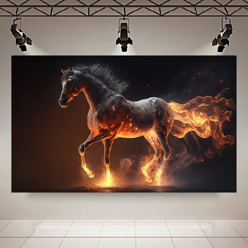 استیکر طرح اسب مدل شعله ور کد PD20561