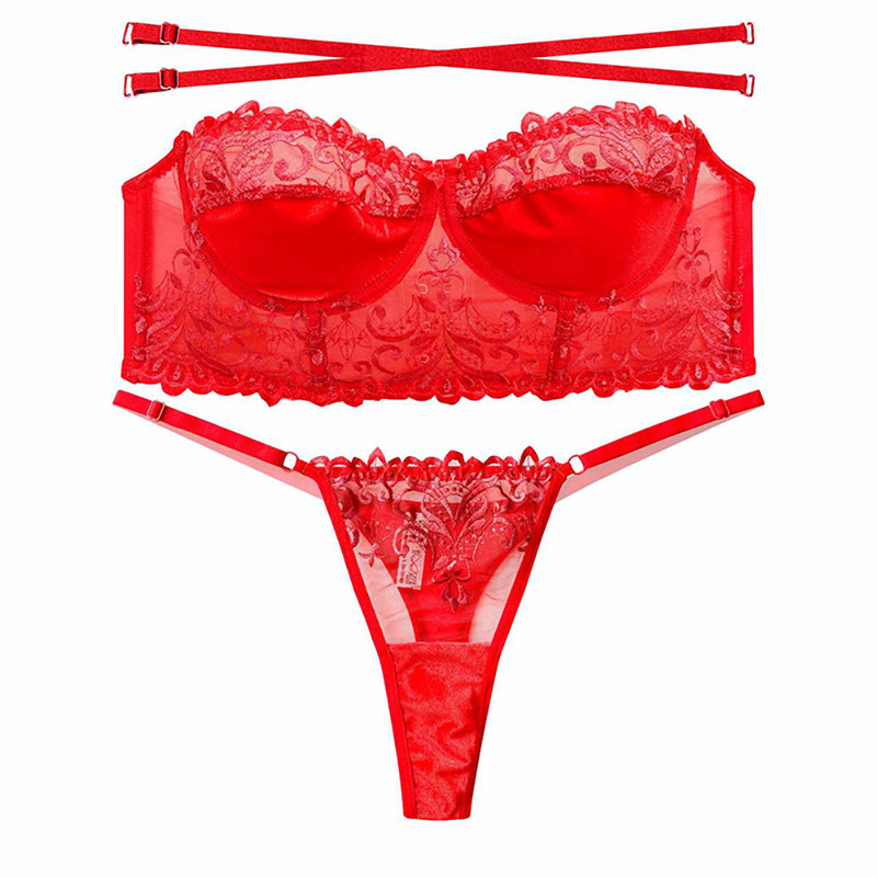 ست شورت و سوتین زنانه نوشه پوش مدل دکلته توری پایه بلند کد 98002