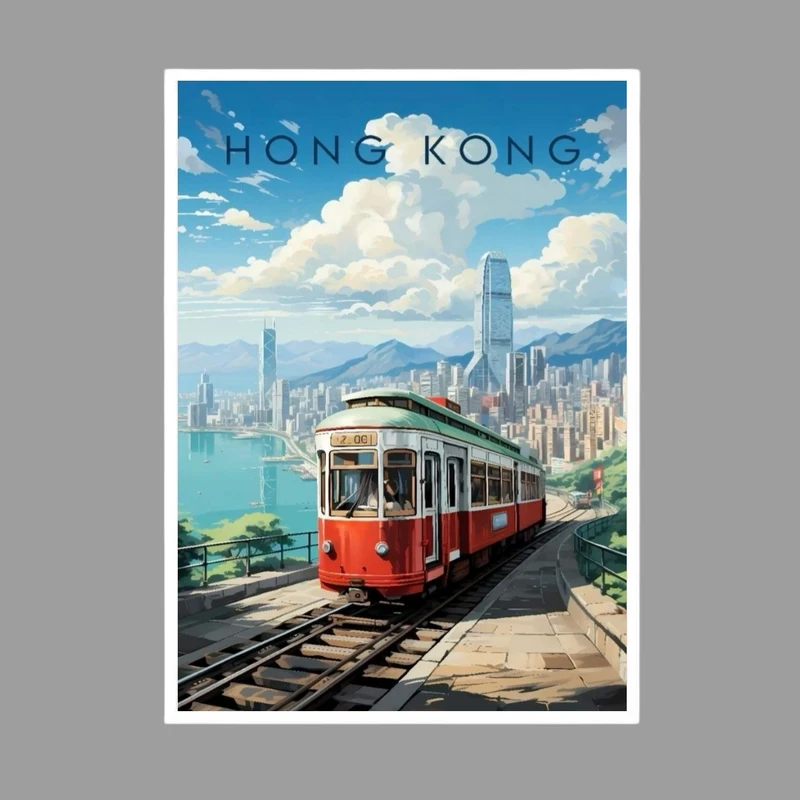 تابلو مدل منظره طرح هنگ کنگ