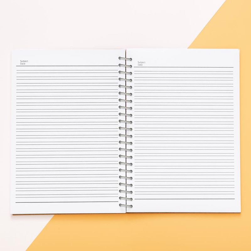 دفتر زبان 50 برگ خندالو مدل دو خط طرح دخترانه فانتزی کد 25745