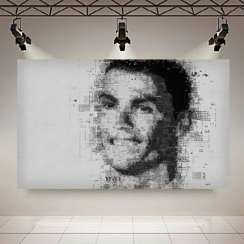 تابلو بوم مخمل طرح تایپوگرافی رونالدو مدل دیپ کد AR304855