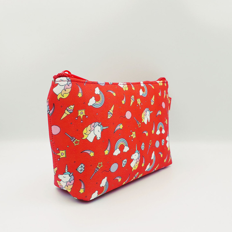 کیف لوازم آرایش زنانه مدل قایقی کجراه تک شاخ