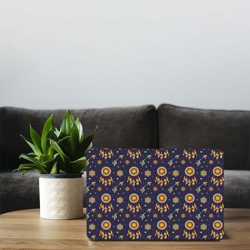 استیکر لپ تاپ طرح Print Dark Blue Boho Pattern کد G-248 مناسب برای لپ تاپ 15.6 اینچ