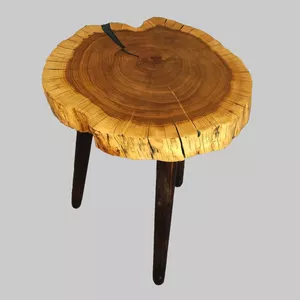 میز عسلی مدل چوب و رزین کد 02