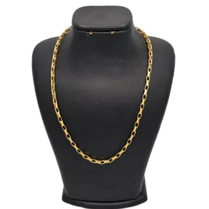 زنجیر ونیزی (آجری) طلا 18 عیار مردانه طلا و شمش برلیان مدل دیپلمات