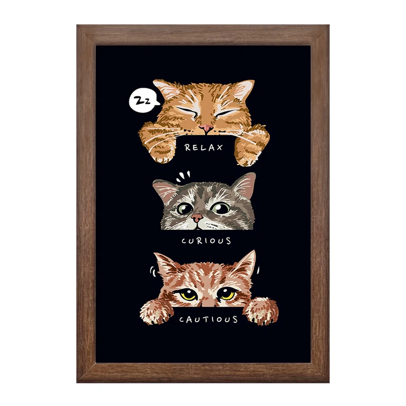 تابلو خندالو طرح گربه (Cat) کد F1473