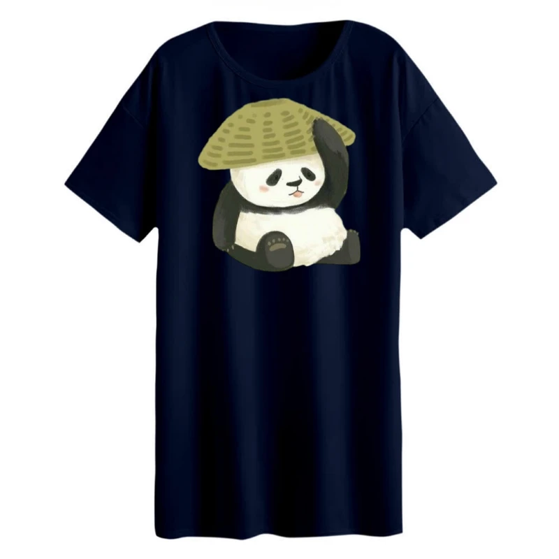 تی شرت لانگ زنانه مدل پاندای خسته