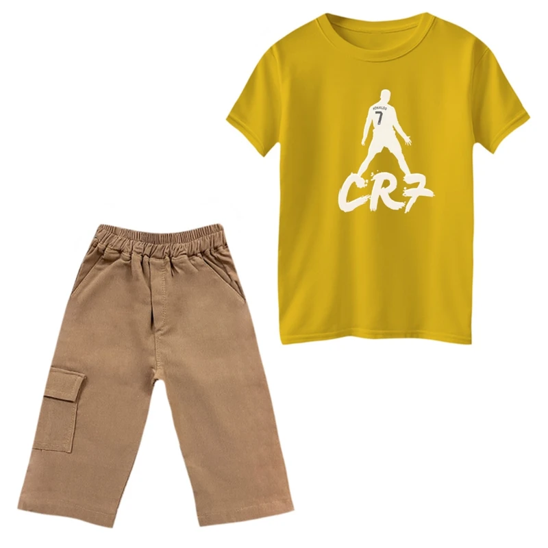 ست تی‌شرت و شلوارک پسرانه مدل رونالدو کد 13