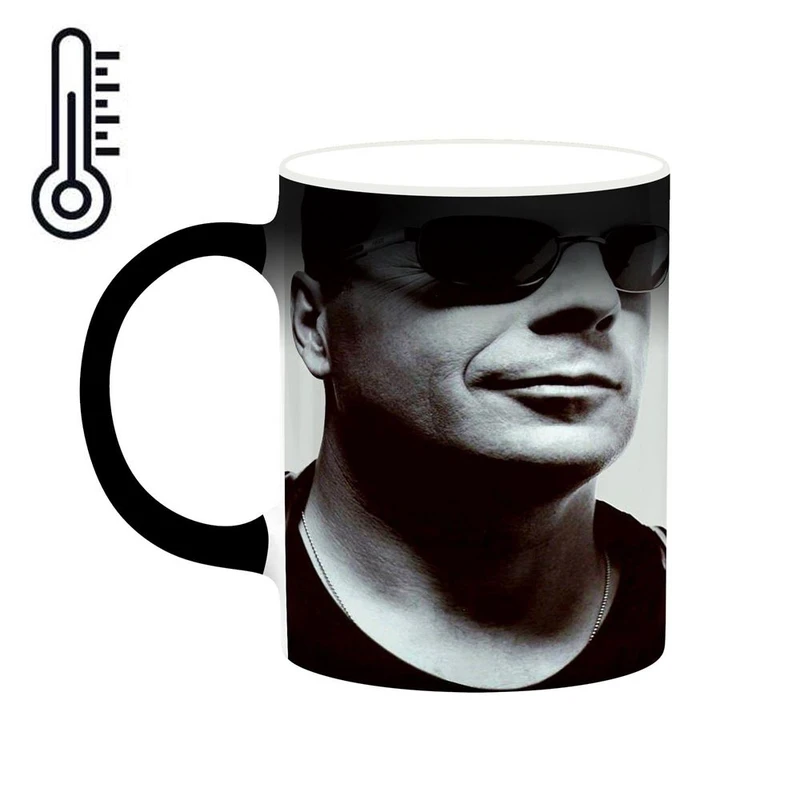 ماگ حرارتی کاکتی طرح بروس ویلیس Bruce Willis مدل mgh25378