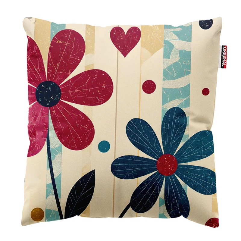   کوسن پاد آفرین طرح گل کد 1365 سایز 30*30 سانتی متر