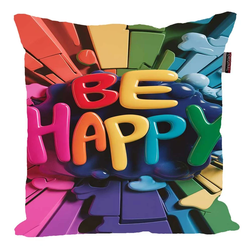 کوسن پاد آفرین مدل فانتزی طرح متن دار انگیزشی خوشحال باش کد p1122