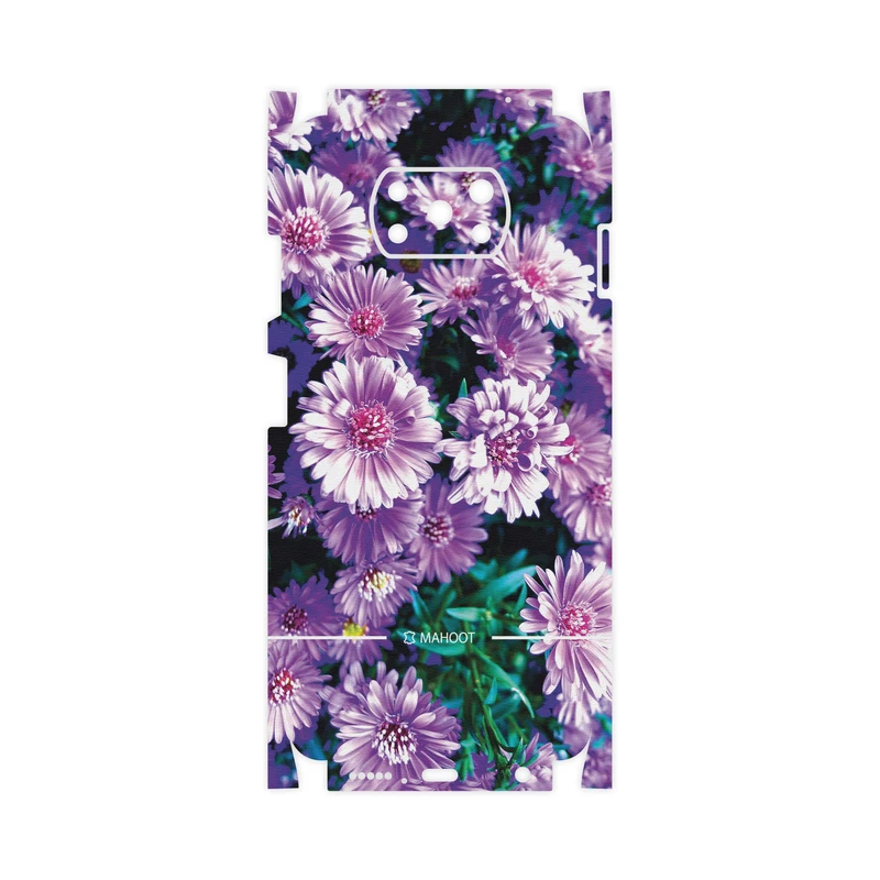برچسب پوششی ماهوت مدل Purple-Flower-FullSkin مناسب برای گوشی موبایل شیائومی Poco X3 NFC