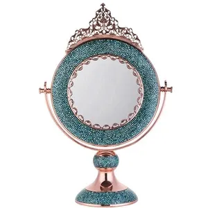 آینه فیروزه کوبی مدل تاج دار کد 50