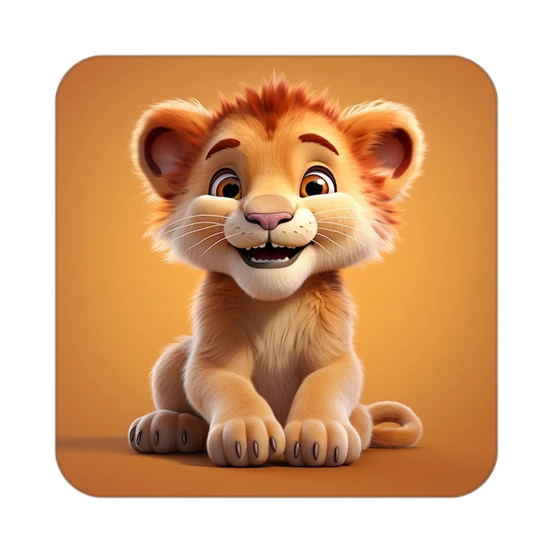 زیر لیوانی کاکتی طرح شیر مدل mp22809