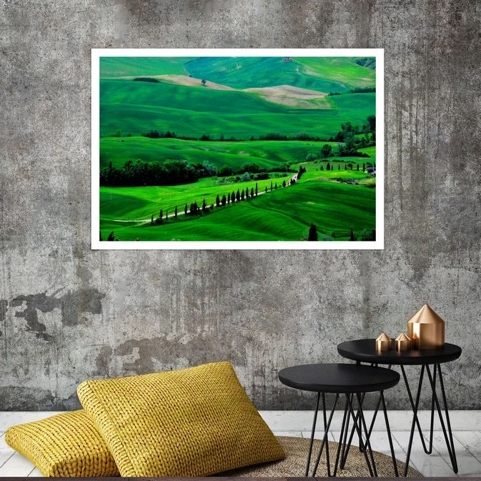 تابلو بکلیت طرح منظره و طبیعت مدل قاب شاسی W-s7993