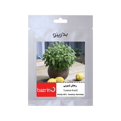 بذر ریحان لیمویی آلمانی گلدانی بذرینو کد BZNO-286