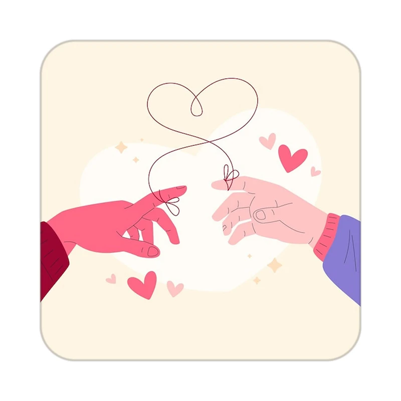 زیر لیوانی کاکتی طرح عاشقانه مدل mp37367