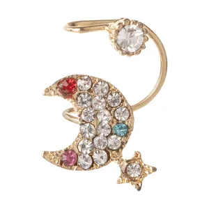 پیرسینگ گوش زنانه طرح ماه وستاره کد Mhr-4896