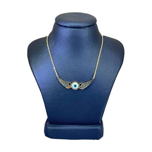 گردنبند زنانه مدل چشم نظر طرح بال فرشته کد 25102