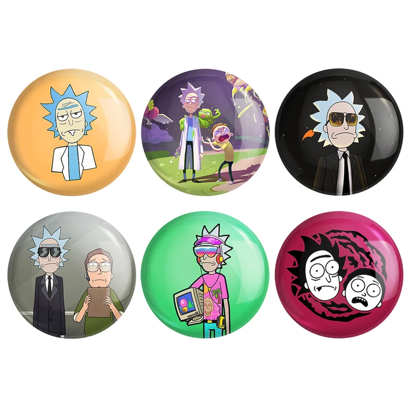 مگنت خندالو طرح انیمیشن ریک و مورتی Rick and Morty کد 1716A مجموعه 6 عددی