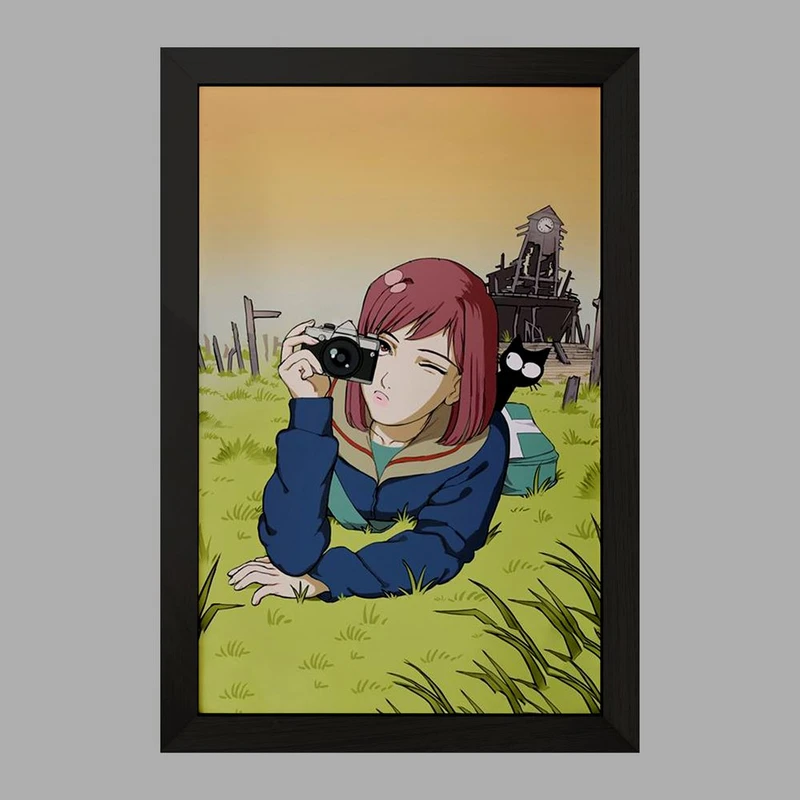 تابلو خندالو مدل سامجیما انیمه فولی کولی Fooly Cooly  کد 23545