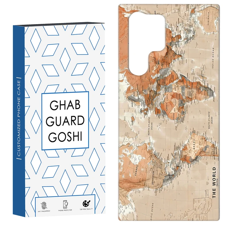 کاور قاب گارد گوشی طرح نقشه کد Dimo-081 مناسب برای گوشی موبایل سامسونگ Galaxy S22 ULTRA