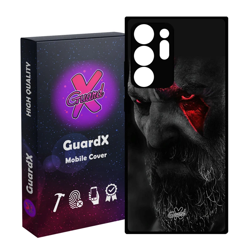 کاور گارد ایکس طرح God of War مدل Glass10349 مناسب برای گوشی موبایل سامسونگ Galaxy Note 20 Ultra