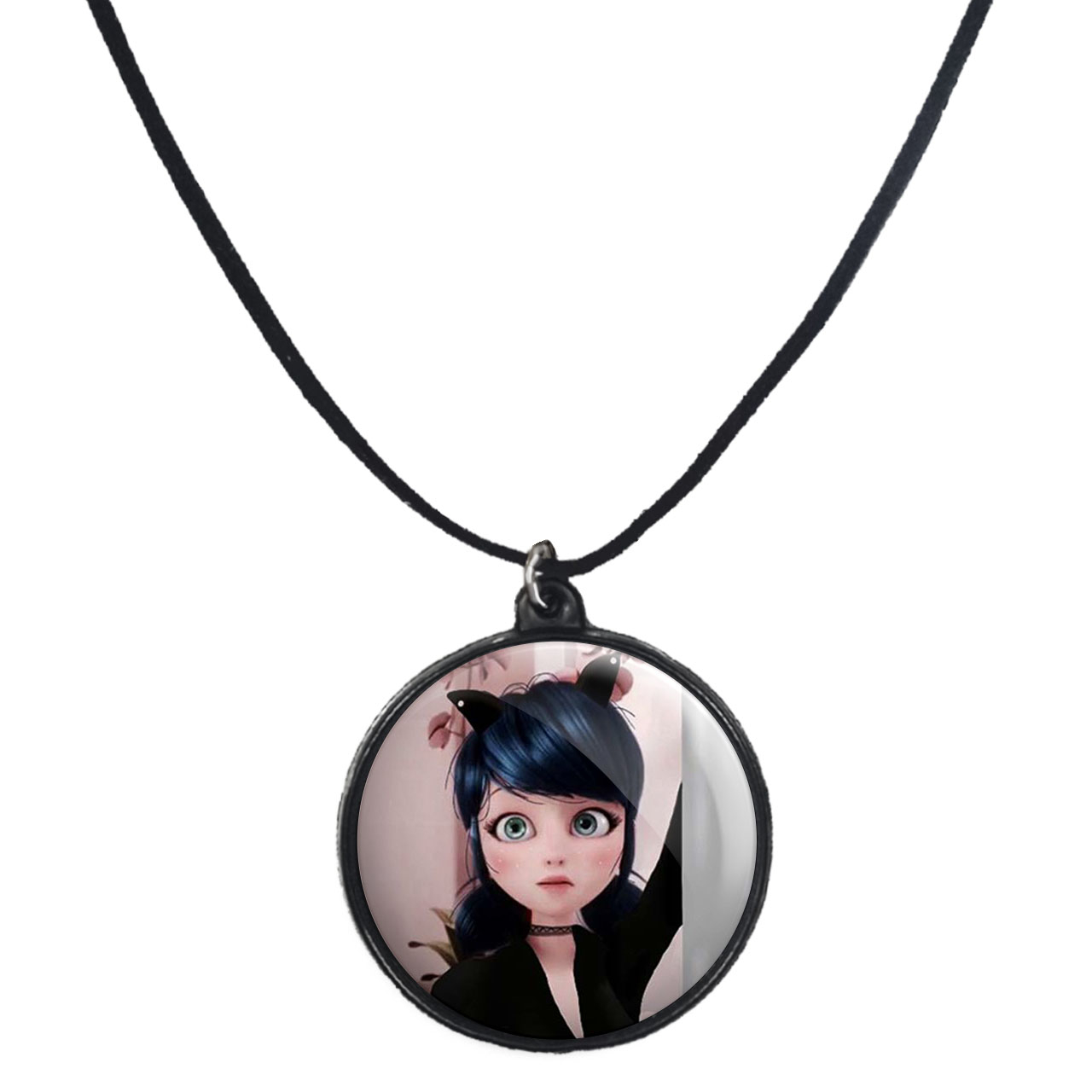 گردنبند پرمانه طرح کفشدوزکی کد pmb.7513 مدل دو طرفه