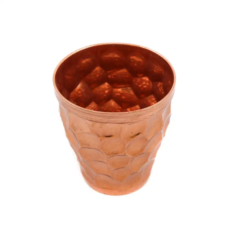 لیوان مسی طرح خمره ای چکشی کد ma105