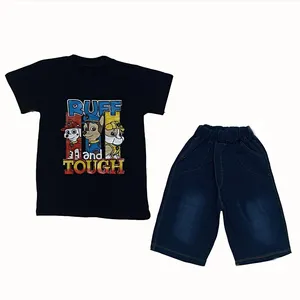 ست تی شرت و شلوارک پسرانه مدل سگ نگهبان