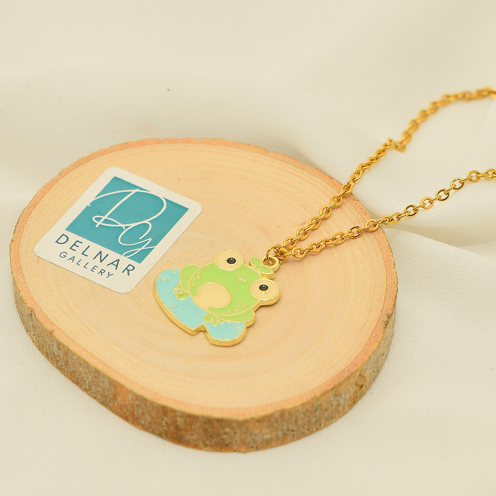 گردنبند دخترانه دلنار گالری مدل Happy Frog گردنبند دخترانه دلنار گالری مدل Happy Frog