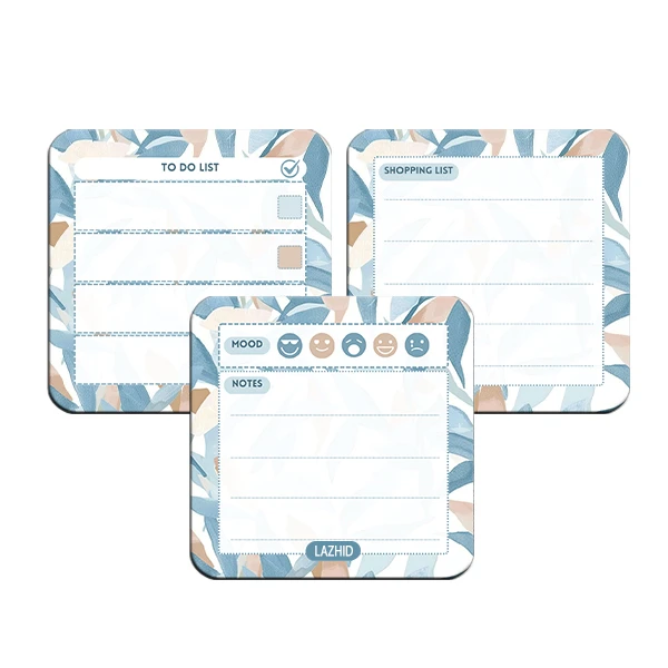 تخته وایت برد لاژید مدل برنامه ریزی سایز 9X9 سانتی متر مجموعه 3 عددی