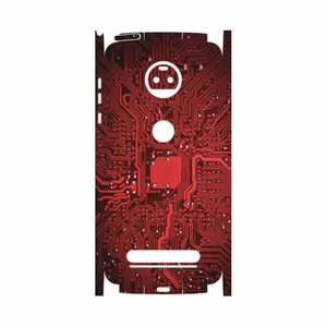 MAHOOT Red Printed Circuit Board-FullSkin Cover Sticker for Motorola Moto Z2 Force