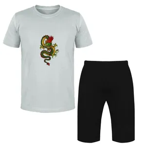 ست تی شرت آستین کوتاه و شلوارک راحتی مردانه مدل dragon کد Da 451T