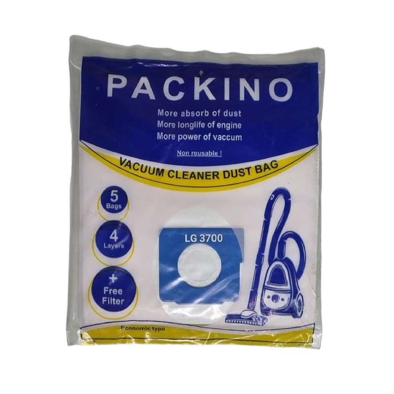 پاکت جاروبرقی پاکینو مدل micro plus مناسب برای جاروبرقی الجی 3700 بسته 5 عددی