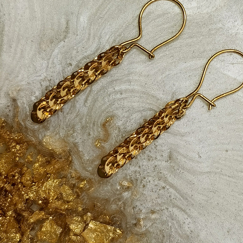 گوشواره نقره زنانه مدل 24k رویا Go15 گوشواره نقره زنانه مدل 24k رویا Go15