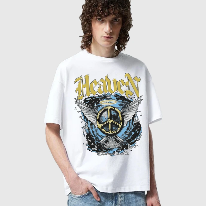 تی شرت آستین کوتاه مردانه مدل صلح ابدی z482