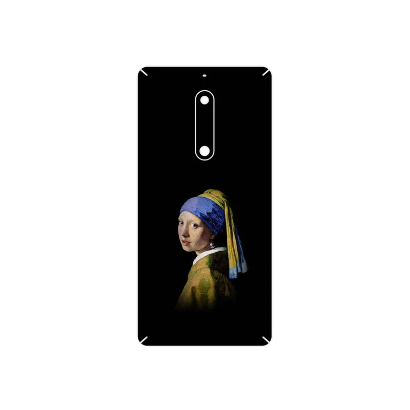 برچسب پوششی ماهوت مدل Girl with a Pearl Earring of Vermeer مناسب برای گوشی موبایل نوکیا 5