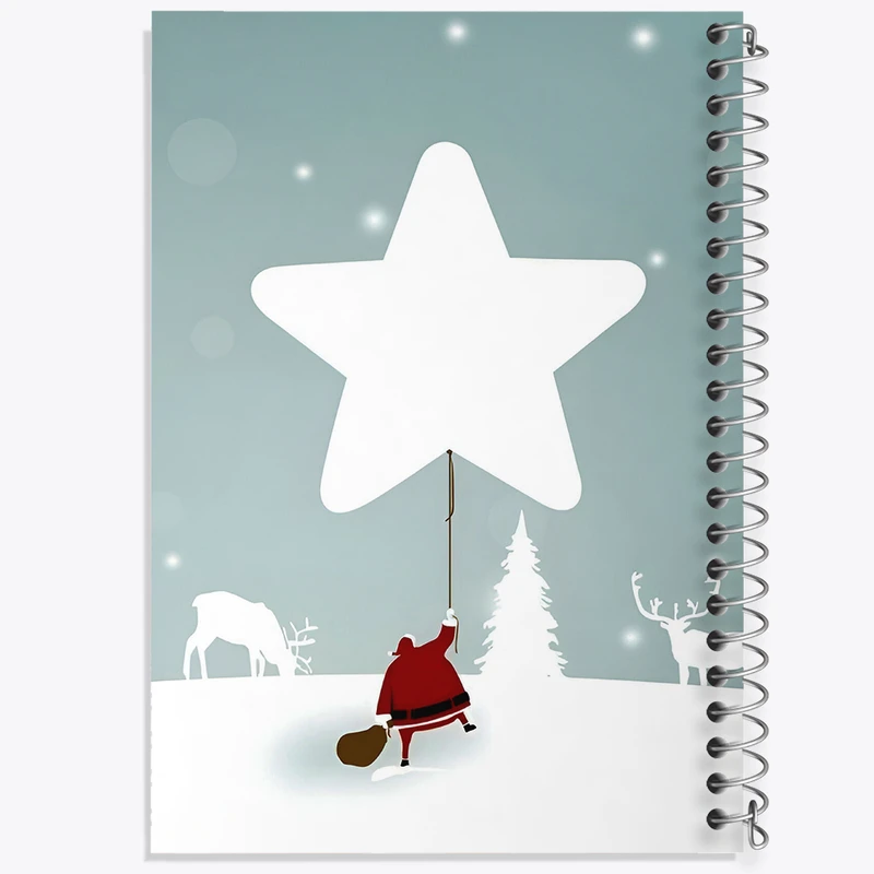 دفتر مشق 100 برگ خندالو طرح بابانوئل و کریسمس کد N5686