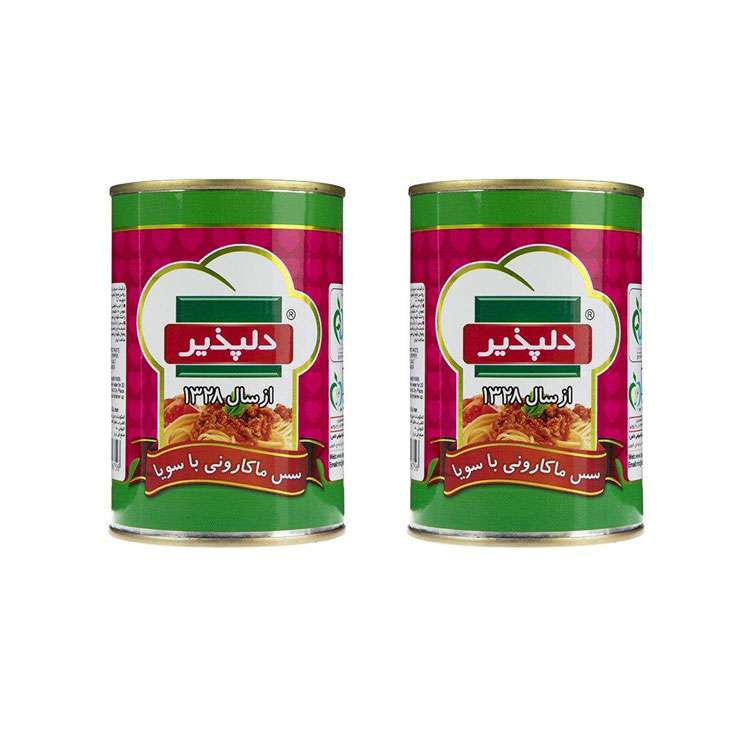 کنسرو سس ماکارونی با سویا دلپذیر - 400 گرم مجموعه 2 عددی