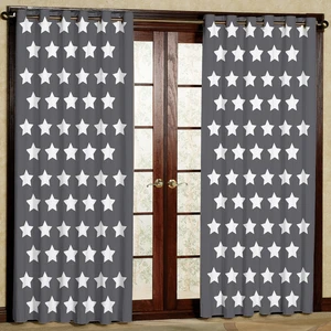 پرده مدل ستاره مخمل پانچی کد 1067 سایز 140x280 سانتی متر