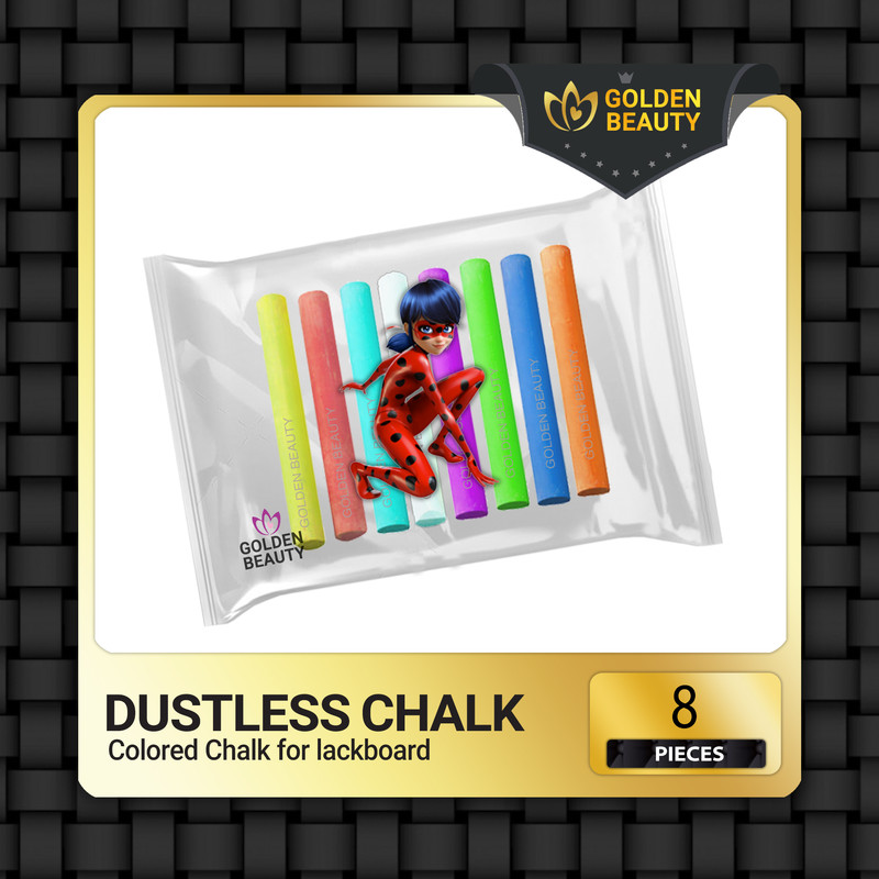 گچ رنگی گلدن بیوتی مدل دختر کفشدوزکی کد X08 بسته 8 عددی