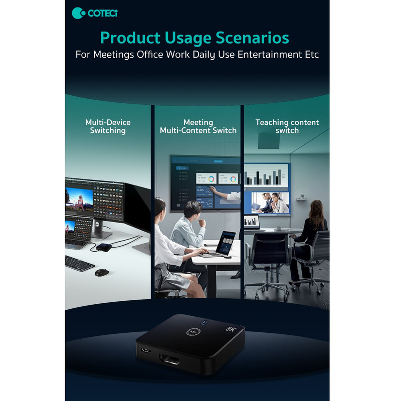 سوئیچ 1 به 2 HDMI کوتتسی مدل OF-036 8K