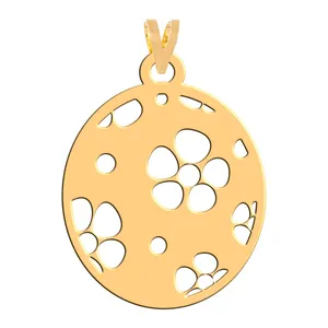 آویز گردنبند طلا 18 عیار زنانه فرشته مدل گل WNL-000274