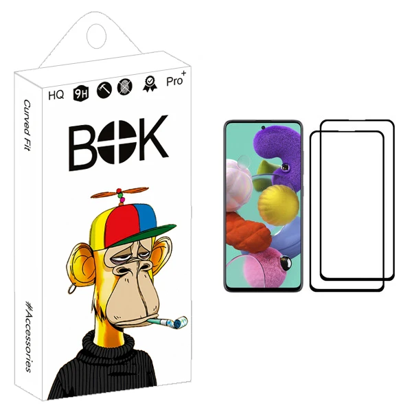 محافظ صفحه نمایش بوک مدل +HD مناسب برای گوشی موبایل سامسونگ Galaxy A51 بسته دو عددی