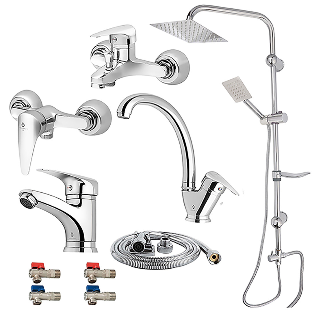 ست شیرآلات آکوا ریس مدل کارن قهرمان تک 2024 مجموعه 10عددی